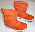 Platino Girls shereen orange easy slip on warm padded snow/moon boots. bnib