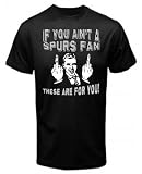 MAN FLIPPING THE BIRD MIDDLE FINGERS IF YOU AINT A SPURS FAN THESE ARE FOR YOU BLACK T SHIRT