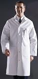 Medline 317TNS46 Lab Coat - Men's - White - Full - Knot Button - Size 46