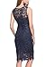 Nemidor Women's Floral Pattern Elegant Sheath Cocktail Lace Dress