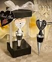 Set of 36 Bride and groom design bottle stopper favors