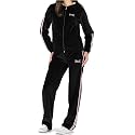 Everlast Girls Velour Suit Black/Light Pink