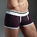 XUBA Mens Low Rise Sexy Underwear Trunk Boxer Brief Wine Red XB05