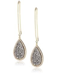 Marcia Moran "Russet" Thread Style Stone Drop Earrings
