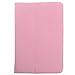 Foxnovo 4 in 1 PU Flip Case Screen Guard Stylus Pen Cleaning Cloth Set for Q88 Q8 7-inch Andriod Tablet PC Pink