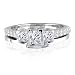 1ct Princess Cut Three Diamond Plus Bridal Set