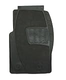 Auto Expressions Tite Grip Grey Carpet and Rubber Combo Universal-Fit Floor Mats - Set of 2 Front Mats