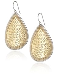 Anna Beck Designs "Gili" 18k Gold-Plated Wire Rimmed Drop Earrings