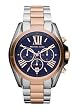 Michael Kors - Mid-Size Bradshaw Chronograph Watch, Silver-Color/Rose Golden - MK5606