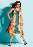 41JYzP%2BVVBL. SL160  Roamans Plus Size Taylor Tie Dye Shift Dress by Denim 24/7