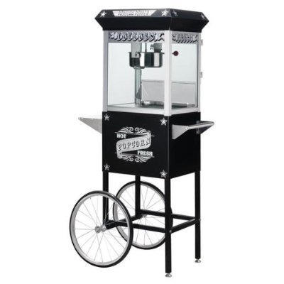 Cheap Great Northern Popcorn Black Paducah 8 Ounce Antique Popcorn Machine and Cart