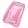 HTC EVO 4G (Sprint) Crystal Silicone Gel Skin Case Transparent Pink Check Pattern