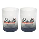Miami Dolphins Frosted Rocks Glass (13.5-Ounce, Set of 2)