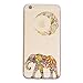 iPhone 6s Case, Cas Graphique Moon Elephant Design Case, Premium Graphic TPU with MultiLayer coating for iPhone 6s/6 (4.7 inch screen), Come with 2 screen protector