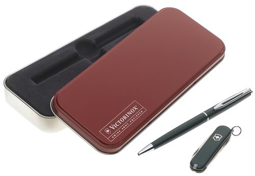 Victorinox Swiss Army Classic and Hunter Green Waterman Hemisphere Pen Gift Set