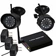VideoSecu 2.4 GHz Wireless Security Camera Set Night Vision with Audio Microphone for CCTV DVR Home Surveillance System WAH
