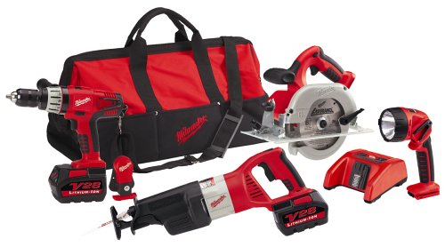 Factory-Reconditioned Milwaukee 0928-89 28-Volt Lithium Ion Cordless 4-Tool Combo Kit