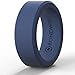 Silicone Wedding Ring for Men - Navy Blue - 