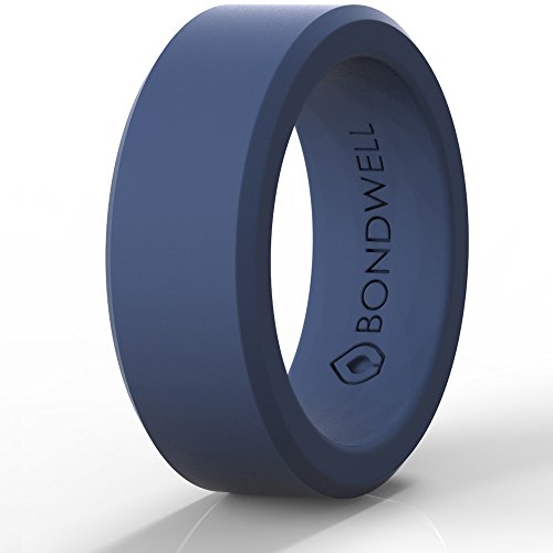 Silicone Wedding Ring for Men - Navy Blue - 