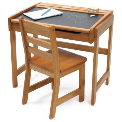 Lipper Chalkboard Storage Desk and Chair Set - LI058-1