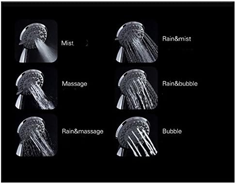 Amdiary® Universal ABS 7-setting Instant Sealing and Booster Hand Shower Chrome Bath Room Shower Head Without the Hose and Shower Arm Mount