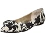 AK Anne Klein Women's Green Dress Flat,Black Gold,7 M US