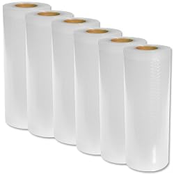 6 vacuum sealer rolls. Fits Tilia FoodSaver, 6 pack.