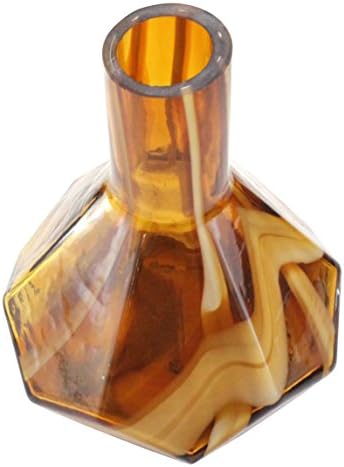 PA GLASS CO Geometric Glass Vase (Amber White SN028)