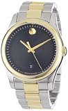 Movado Mens 0606483 Movado Sportivo Two-Tone Black Museum Dial Bracelet Watch