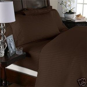 Stripes Chocolate 300 Thread Count Full/queen Duvet Cover Set 100 % Egyptian Cotton 3pc Comforter Cover Set Button Enclosure By Sheetsnthings Stripes Chocolate 300 Thread Count Full/queen Duvet Cover Set 100 % Egyptian Cotton 3pc Comforter Cover Set Button Enclosure By Sheetsnthings