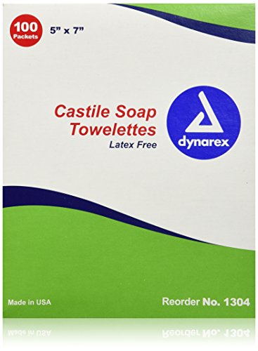 Alimed Castile Soap Towelette, Saturated with 2% Castile Soap