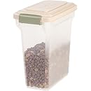 IRIS Premium Airtight Pet Food Storage Container, 15-Quart, Almond