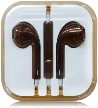 Casecover Bright Color 3.5mm Plug In-ear Earphone Earbuds with Remote / Volume Control and Microphone Colorful Headphone Headset for Apple iPhone iPad iPod iTouch (metal gold)