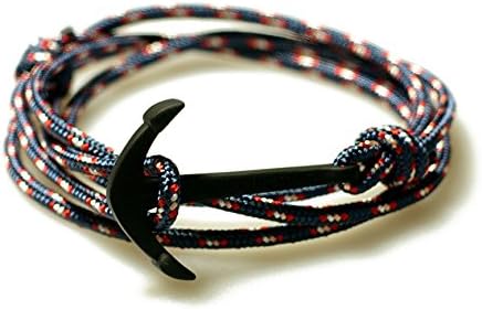VIRGINSTONE Anchor Fish Hook on Nylon Ropes World Cup Bracelets JAPAN