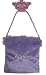 Little Girls Lavender Petite Princess Bag Purse with Feathers & Beads