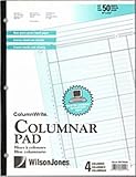 Acco Side-Punched Columnar Pad, 11" x 8-1/2", Four 8-Unit Columns, Both Sides Alike (WLJG7204A) (3-Pack)