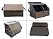Crusar Auto Car SUV Trunk Storage Collapsible Folding Cargo Organizer Multipurpose Foldable Cargo Storage Container Box Bag Case with Cover, Great for Travel Vocation Trip Camping (Khaki)