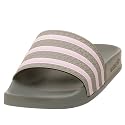 adidas Originals Women's Adilette Slide, Concrete/Pearl Pink, 5 M