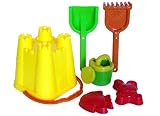 Sunshine Trading BT-842D Castle Bucket Sand Toy - 6 Piece Set
