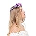 Valdler Exquisite Camellia Berries Flower Crown with Adjustable Ribbon for Wedding Festivals Rosy