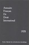 Revue CNRS Editions  / Annuaire français de droit international, numéro 24 - 1978