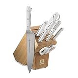 Mundial 5100 Series 10-Piece Knife Set with Block, White