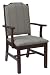 Medline Liberty Dining Chair with Arms - Queen Anne Style Leg245W x 235D x 40H - Grade 1 Fabric