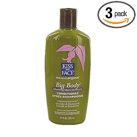 Kiss My Face Organic Big Body Conditioner for Fuller Thicker, 11-Ounce Bottles (Pack of 3)