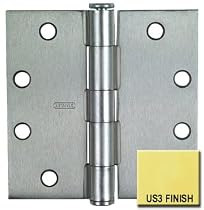 F179 4.5" x 4.5" Non-Ball Bearing Hinge - Polished Brass (US3) Finish