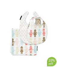 DwellStudio&reg; Paper Dolls Bib/Burp Set