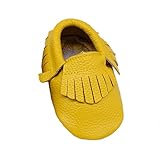 (コ-ランド) Co-land ベビーシューズ 赤ちゃん靴 ファーストシューズ 新生児靴 男の子 女の子 フリンジ飾り フォーマル 男女児 子供練習用 歩行靴 出産祝い イエロー 12cm