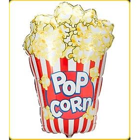 Party Supplies - Popcorn Box Jumbo Mylar Balloon by Birthday Express