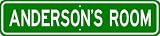 ANDERSON ROOM SIGN - Personalized Gift Boy or Girl, Aluminum