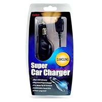 Premium Rapid Car Charger with Ic Chip for Samsung A900 Blade, X497, X496, X495, D357, T309, T319, A580, A640, C207, D307, E635, T609, E105, X105, P107, V205, V206, R225, 5300, A310, S300m, S307, E316, E317, N370, D410, D415, X426, X427, A530, A530s, A610, N625, A650, A690, A900, A950, T209, T609, E715.